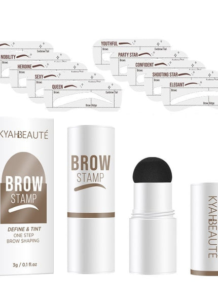 Kyahbeaute- Brow Stamp Eyebrow Stamp Stencil Kit with Reusable Eyebrow Stencil Kit