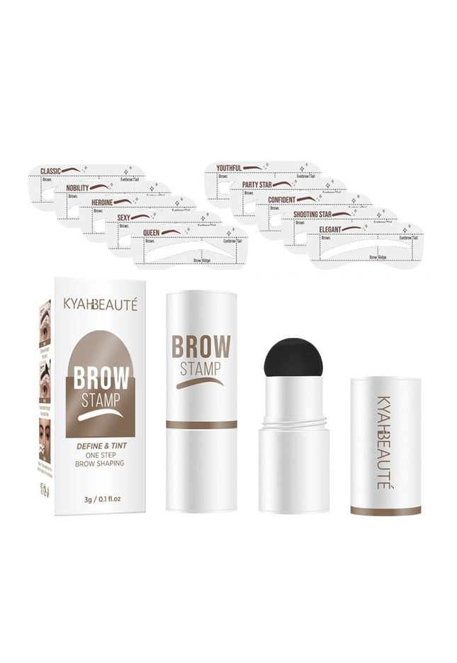 Kyahbeaute- Brow Stamp Eyebrow Stamp Stencil Kit with Reusable Eyebrow Stencil Kit