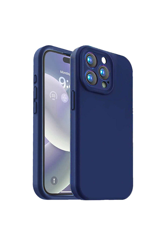 Iphone 14 pro liquid silicone case Naval Blue