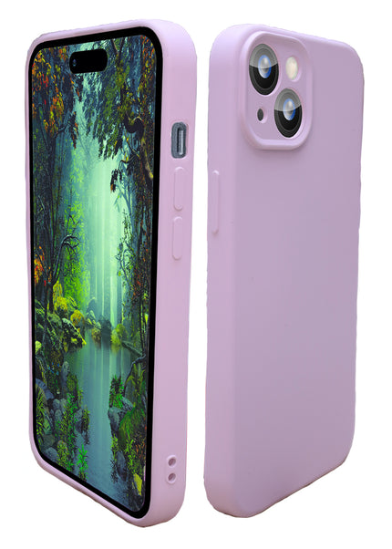 Iphone 15 liquid silicone Full Body Protective Cover case light pink