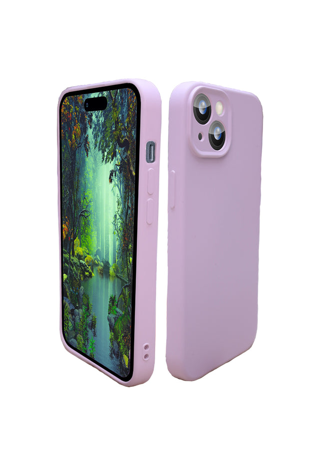 Iphone 15 liquid silicone Full Body Protective Cover case light pink