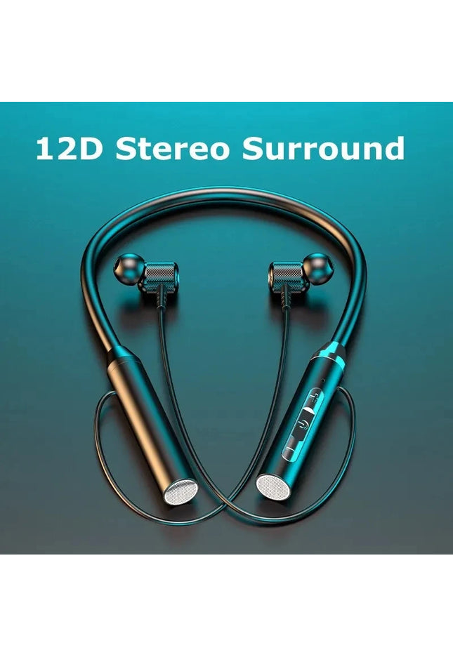 Wireless Headphones Bluetooth 5.0 Neckband Earphones Silicone Hifi 9D Stereo Sports Headset Halter Waterproof Magnetic Earbuds