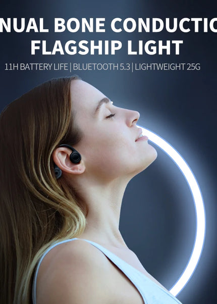 Xiaomi Mijia Real Bone Conduction Sport Headphone Wireless Earphone Bluetooth-Compatible Headset Hands-free with Mic for Running