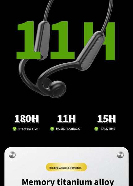 Xiaomi Mijia Real Bone Conduction Sport Headphone Wireless Earphone Bluetooth-Compatible Headset Hands-free with Mic for Running