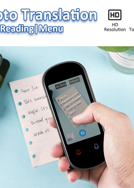 Z2 Instant AI Voice Translator Portable 3.1 inch Touch Screen Real Time Translator with Recording Photo for Travel Learn Meeting