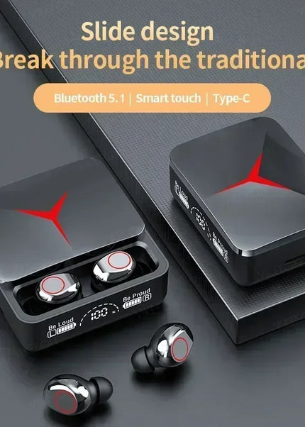 TWS M90 Wireless Headphones Gaming Earphone Bluetooth 5.3 Sport Earbuds with Mic Wireless Headset For iPhone 16 15 14 13 Xiaomi