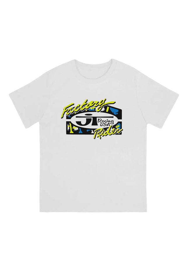 Men's T-Shirt Factory Driver Lime And Blue Awesome Cotton Tees Short Sleeve JT Racing USA T Shirt Round Collar Tops New Arrival