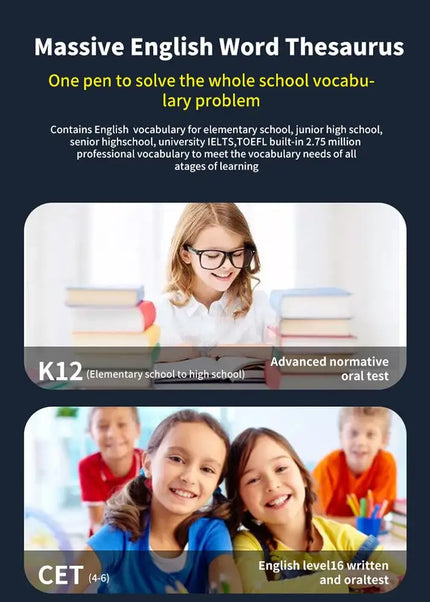 Offline Translation Pen For Teacher Student Dictionary English Intelligent Scanning Point Reading 123 Languages Translator Pen