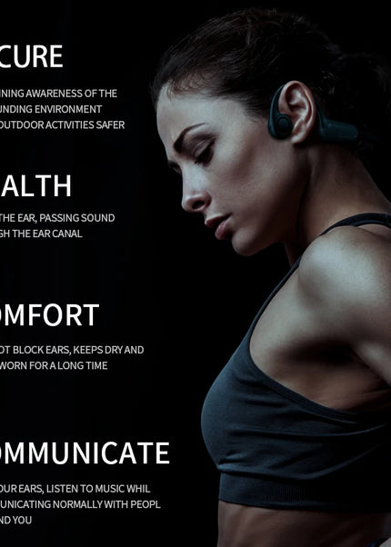 Xiaomi Mijia Real Bone Conduction Sport Headphone Wireless Earphone Bluetooth-Compatible Headset Hands-free with Mic for Running