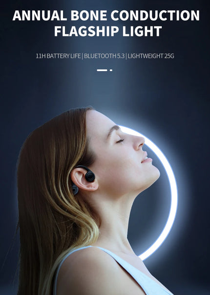 Xiaomi Mijia Real Bone Conduction Sport Headphone Wireless Earphone Bluetooth-Compatible Headset Hands-free with Mic for Running