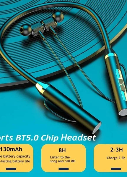 Wireless Headphones Bluetooth 5.0 Neckband Earphones Silicone Hifi 9D Stereo Sports Headset Halter Waterproof Magnetic Earbuds