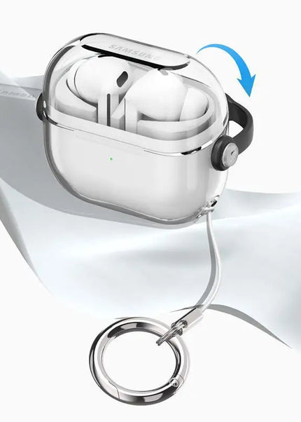 For Samsung Galaxy Buds 3/Buds 3 Pro Case Clear Cover Compatible with Cleaner with Keychain For Samsung Galaxy Buds 3 Pro Case