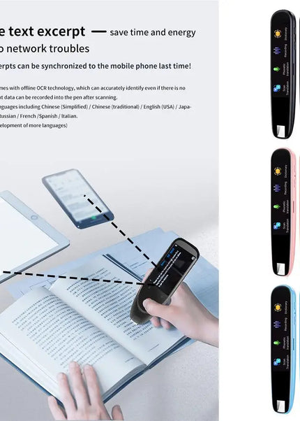 Offline Translation Pen For Teacher Student Dictionary English Intelligent Scanning Point Reading 123 Languages Translator Pen