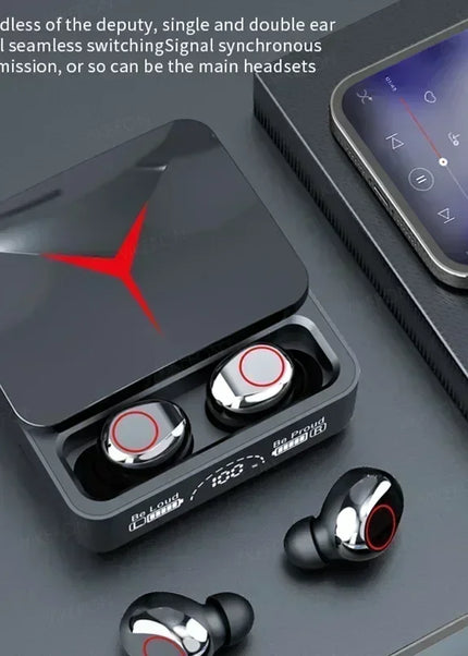 TWS M90 Wireless Headphones Gaming Earphone Bluetooth 5.3 Sport Earbuds with Mic Wireless Headset For iPhone 16 15 14 13 Xiaomi
