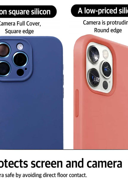 Iphone 14 pro liquid silicone case Naval Blue