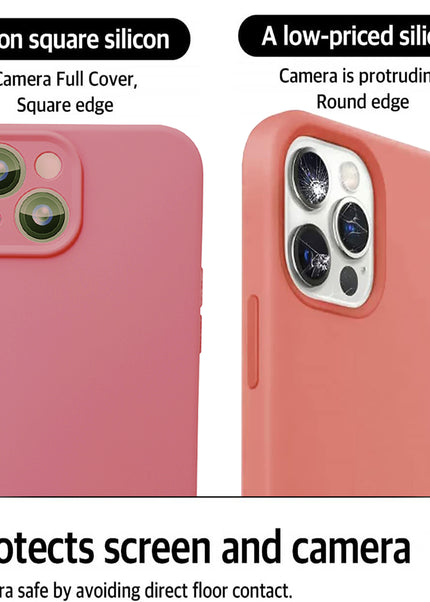 Iphone 15 liquid silicone Full Body Protective Cover case pink