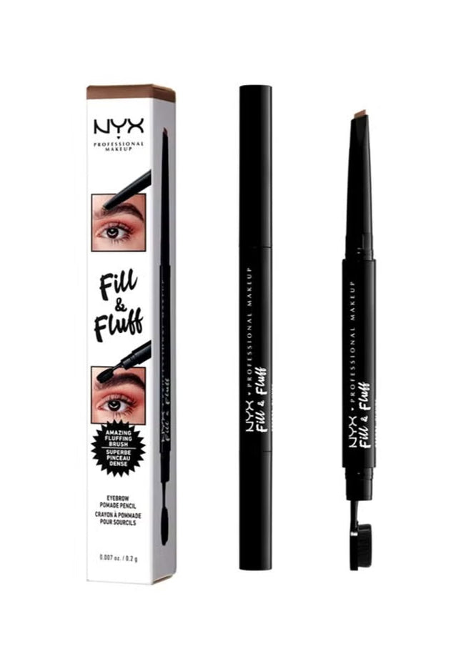 NYX PROFESSIONAL MAKEUP Fill & Fluff Eyebrow Pomade Pencil, Brunette 06